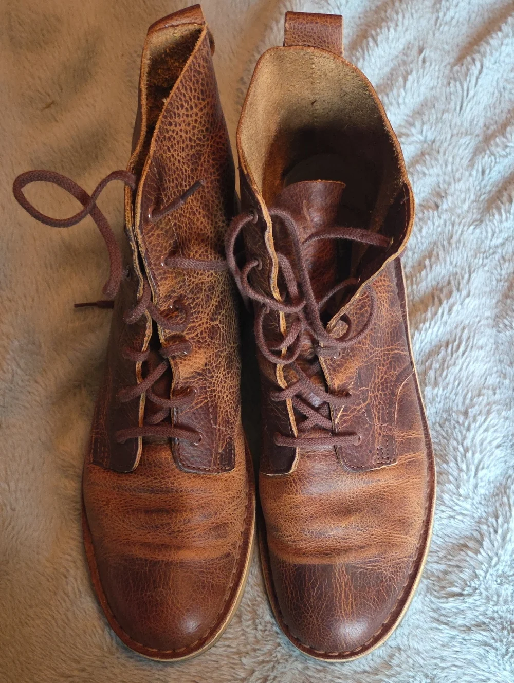 Men's Clarks Desert Mali Brown Leather Lace-Up Boots